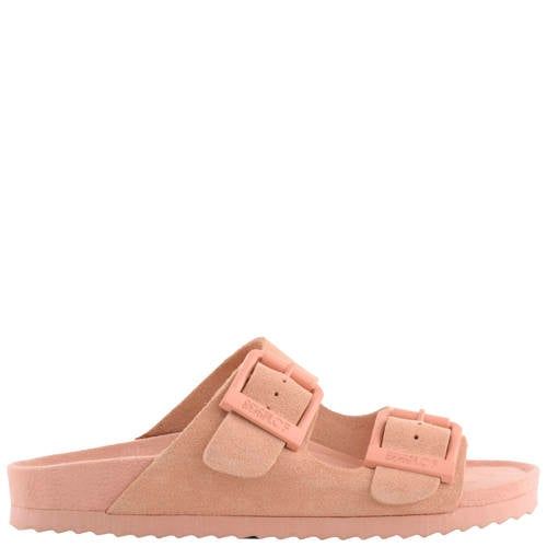 Colors of California suède slippers lichtroze