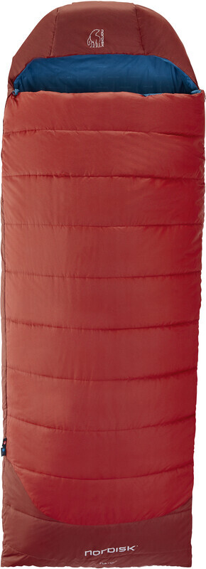 Nordisk Puk +10 Blanket Sleeping Bag M, sun-dried tomato/majolica blue/syrah