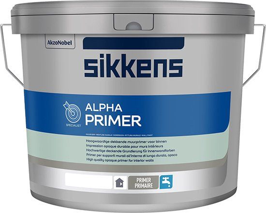 Sikkens Alpha Primer - Grondverf - 2.5 liter - Wit - Mat - Voor Binnen