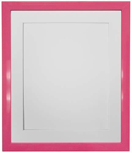 FRAMES BY POST FRAMES DOOR POST 0.75 Inch Roze Foto Frame Met Witte Bevestiging A4 Beeldgrootte 9 x 6 Inch Kunststof Glas