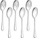 Disnace Set de 6 cuillères de service, 22 cm Acier inoxydable, Argent