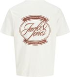 JACK&JONES Heren T-shirt met ronde hals en korte mouwen - Katoen - Maat L - Cloud Dancer