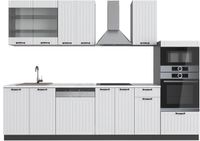 Vicco Fame-Line Unité de cuisine complète – 300 cm avec armoire haute, sans plan de travail Blanc style champêtre/anthracite