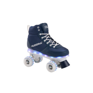 Hudora ® Roller Skates Advanced navy LED - Blauw - Gr.31/32