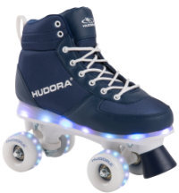 Hudora ® Roller Skates Advanced navy LED - Blauw - Gr.31/32