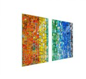 TMK ArtDeko - Planche à découper en verre - 65x52 cm - Coloré