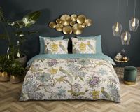 Descanso dekbedovertrek bloemen - Lits jumeaux 240x200/220 cm - Multi - 100% Katoen satijn