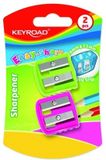 KEYROAD Dubbele Pastel Potloodslijper 2 stuks - Mix Kleuren