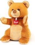 Trudi - Puppets Handpop Beer 24 cm - Handgemaakt in Italie - Zacht pluche - Knuffeldier voor jongens en meisjes - Bruin - 16x24x15 cm maat S
