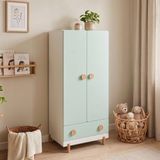 [en.casa] Vaarentaa Kinderkast met lade, 126 x 60 x 41 cm, mintgroen