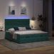 Prolenta Maison Exclusive - Ottoman bedframe met donkergrijs matraskussen, 160x200 cm, fluweel