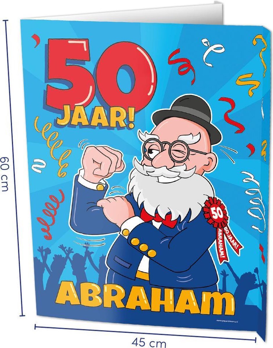 - Uithangbord - Window signs - Abraham 50 jaar