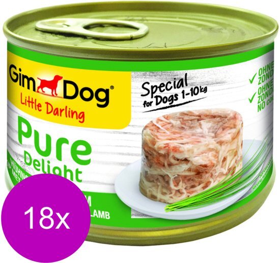 GIMDOG Little Darling Pure Delight 150 g - Hondenvoer - 18 x Kip&Lam