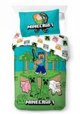 Minecraft Jungle Explore Housse de couette 140 x 200 cm - Coton (70 x 90 cm)