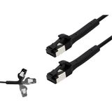 BKL Electronic 144012 Câble réseau RJ45, câble patch CAT 8.1 U/FTP 1,5 m Noir 1 pièce(s)