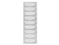 Liderpapel Klittenbandsluiting, zelfklevend, ovaal, wit, 32 x 12 mm, 18 stuks