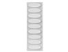 Liderpapel Klittenbandsluiting, zelfklevend, ovaal, wit, 32 x 12 mm, 18 stuks