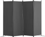 VEVOR Room Divider 4-Delig Opvouwbaar Privacy Scherm Scheidingsscherm Grijs
