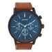 OOZOO Timepieces - Montre OOZOO noire avec bracelet en cuir marron - C11202