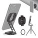 NEEWER Telefoonhouder met dubbele magneetring, drievoet, inklapbaar, dun, met 1/4 inch schroefdraad en Coldshoe, compatibel met MagSafe iPhone, Samsung, Android, voor video-opnames, PA095