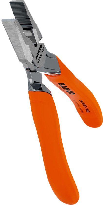 Bahco Verchroomde Universele Tang Met Handgrepen Van één Materiaal En Versterkte Snijkant 160 Mm Oranje