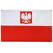AZ FLAG Vlag Polen met adelaar 150x90 cm Pools Licht Polyester 4 Ringen