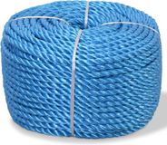 vidaXL Touw gedraaid 14 mm 100 m polypropyleen blauw