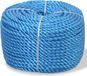 vidaXL Touw gedraaid 14 mm 100 m polypropyleen blauw