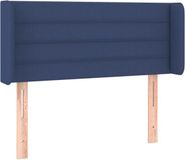 vidaXL Hoofdbord Tissu Bleu 103x16x78/88 cm