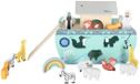 LULILO Bateau Arche de Noé en bois – Jouet éducatif Montessori – Set d'animaux de 20 pièces – Trieur de formes dès 1 an