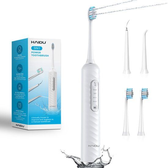 HAIDU 3-in-1 Elektrische Tandenborstel met Waterflosser