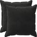 vidaXL - Housse de coussin - 2 pièces - Bois - Noir - 80 x 80 cm - Velours