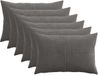 vidaXL Kussensloop 6 pcs ALMELO Donkergrijs 40 x 60 cm corduroy
