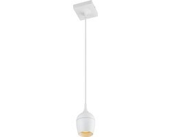 Lucide PRESTON - Hanglamp Badkamer - Ø 10 cm - 1xGU10 - IP44 - Wit