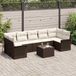 Maison Exclusive - Set de 8 coussins de banc de jardin, marron, en polyrotin