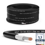 RedStar24 Premium Zonnekabel 6mm² Zwart - 20m