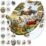 Abattant de WC avec fermeture douce et illustrations originales