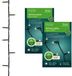 Decoris Kerstverlichting - 2x - twinkle - op batterij - warm wit - buiten - 96 lampjes - boomverlichting