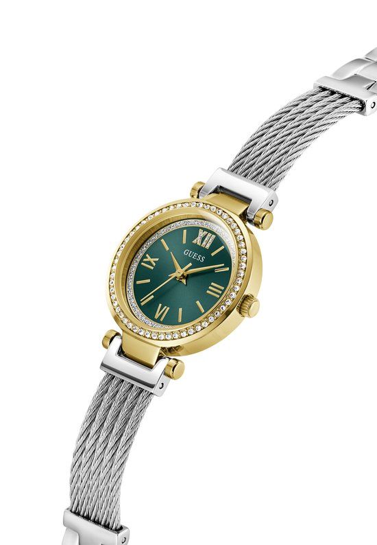 Guess Mini Soho GW1076L3 Dameshorloge Analoog Quartz Roestvrij Staal Zilverkleurig 27mm