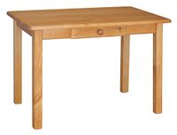 k koma Eettafel met lade, keukentafel, eettafel, massief grenen, restaurant, elzenhout (120, 70)