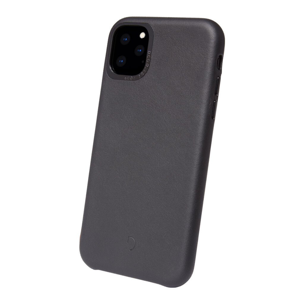 Decoded Back Cover - Premium Leren Hoesje voor iPhone 11 Pro Max - Zwart