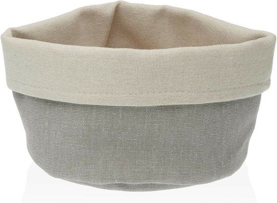 Broodmand Versa Lichtgrijs Textiel (14 x 10 x 17 cm)
