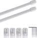Bestlivings Tringle à rideaux extensible sans étapes, lot de 2, Ø 10 mm, 1 rail, extensible, avec crochets adhésifs, collé, métal, plat-ovale, pour rideaux de fenêtre et de bistrot