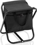 Merkloos Opvouwbare stoel met koeltas zwart 26 x 34 x 32 cm
