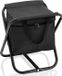 Merkloos Opvouwbare stoel met koeltas zwart 26 x 34 x 32 cm