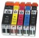 Canon 5 cartouches d'encre compatibles pour PGI-570 (Noir) + CLI-571 (Cyan, Magenta, Jaune, Noir) - 5 cartouches d'encre format XL pour Pixma MG5750, MG5751, MG5752, MG5753, MG6850, MG6851, MG6852, MG6853, MG7750, MG7751, MG7752, MG7753, TS5050, TS5051, TS5053