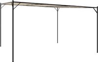 vidaXL Prieel 4x4 m 180 g/m² stof en staal beige