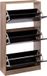 5Five Schoenenkast 3 lades 60x24x118 cm voor 18 paar - bruin/zwart