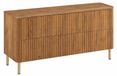 3xE living Meuble sous-vasque 120 cm, chêne artisanal, pieds dorés