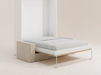 Vente-unique Bedkast hout natuurlijk licht, wit 140 x 200 cm